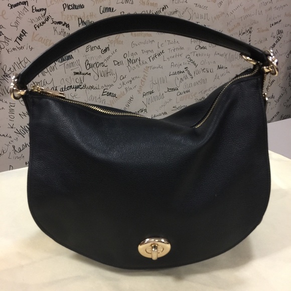 Pretty black and gold coach shoulder bag - Picture 1 of 8